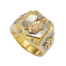 18K 14K 10K Real Gold 925 Silver Religious Men′s Ring Jewelry